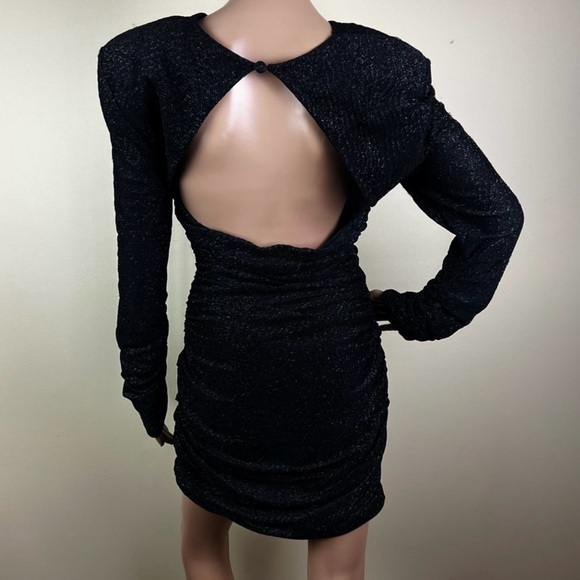 REDEMPTION REVOLVE BLACK METALLIC MINI DRESS - Picture 8 of 9